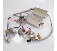 Set pickup per chitarra BB1 BB2 Series Bridge Neck Alnico 2 pickup Humbucker cromati con 4 conduttori 2V2T cablaggio cablaggio veloce senza saldatura per accessori per chitarra stile Les Paul