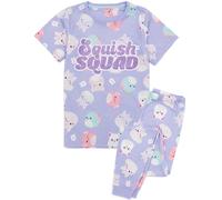 Set pigiama a maniche corte e gamba lunga viola Squishmallows Unisex Bambini