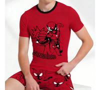 Set pigiama da 2 pezzi per ragazzi pre-adolescenti, con stampa grafica e colletto a contrasto, maniche corte e pantaloncini, vestibilità aderente, si consiglia di ordinare una taglia in più 8Y,9Y,10Y,