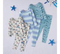 Set pigiama da 3 pezzi per ragazzo, con stampa di veicoli su tutto il capo, pantaloni lunghi e maglietta a maniche lunghe aderente, coordinati separati 6Y,7Y,4Y,5YAnimale,Fumetto,Geometrico,LettereTes