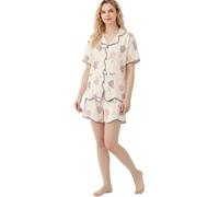 Set pigiama da donna 2026 - Abbigliamento da salotto da donna con morbidi pantaloncini da notte e pantaloncini comodi per serate accoglienti nella vita quotidiana e per le vacanze, Viola chiaro, XL