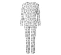 Set pigiama da donna biancheria intima vestiti per la casa da donna vestiti per la famiglia stampati quotidiani vestiti abbinati a maniche lunghe top pantaloni camicia pantaloni set accogliente Pjs