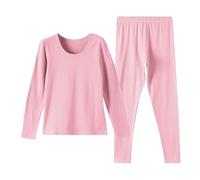 Set Pigiama da donna - Camicia da notte aderente per le donne leggero vestiti pigiama manica lunga comfort set di interni stretch abbigliamento casual morbido, Rosa, L