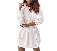 Set pigiama da donna corto in flanella, set di pigiama monoblocco, tinta unita, a quadri, pigiama, pigiama sexy, a maniche lunghe per donne, bianco, XL