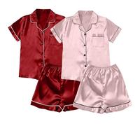 Set Pigiama Donna Elegante con Bretelle in Pizzo e Pantaloncini per Il Relax Casalingo (RD2, M)