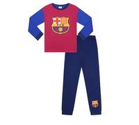 Set pigiama lungo da calcio FC Barcelona per bambini ragazzi, Rosso, 7-8 Years
