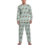 Set pigiama morbido asino da uomo a maniche lunghe con top e slip set pigiameria da notte