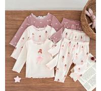 Set pigiama neonato 3 pezzi, top a maniche lunghe e pantaloni, stampe carine come elfi, ciliegie, campagna, stile nordico, abbigliamento comodo per la casa, adatto per primavera, estate, tutte le stag