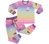 Set Pigiama Per Bambine Con Stampa Nuvola E Contrasto, Pigiama Arcobaleno 2-13