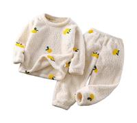 Set Pigiama per Bambini Ragazzi e Ragazze Comodo Biancheria Intima Termica Pantaloni Solidi a Manica Lunga con Lunghi in Cotone Maniche Lunghe Adatto Il Gioco nel Tempo Libero