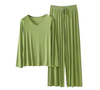 Set Pigiama Sexy da Donna in Modale Girocollo Comodo Pigiama Set Abbigliamento per La Casa