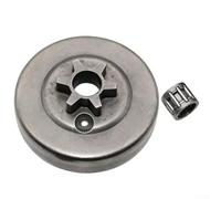 Set pignone e cuscinetti ad aghi per motosega M E S33 S35 S36, in metallo argentato, acciaio trattato termicamente, riduzione del rumore, trasmissione di potenza, aggiornamento per motoseghe da 25 cc
