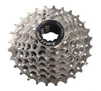 Set pignone per bicicletta a 7 velocità, ruota dentata da 12 a 28 denti, compatibile con mozzi a 7 velocità, in acciaio legato rivestito antiruggine per peso piuma (276 g), argento (11-28T)