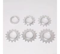 Set pignone per bicicletta a scatto fisso e anello di bloccaggio per bici da pista, ingranaggio 13T/14T/18T, compatibile con catena da 1/8", volano in acciaio per componenti da ciclismo (13T)