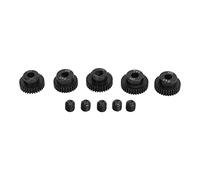 Set pignoni RC 5 pezzi Elevata durezza 48DP 5,0 mm Accessori RC a basso rumore con viti di fissaggio per sostituzione auto RC 1:10 Acciaio legato Cr Mo 30T 31T 32T 33T 34T