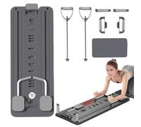 Set Pilates Reformer pieghevole - Tavola Pilates multifunzionale con bande elastiche, maniglie e supporti per piegamenti, panca addominale portatile, attrezzatura fitness per casa, allenamento e corpo