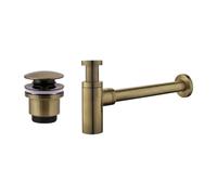 Set piletta e sifone bronzo spazzolato modello tondo standard universale Damast