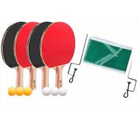 SET PING PONG CON 4 RACCHETTE 6 PALLE RETE SPORT GIOCO TENNIS DA TAVOLO