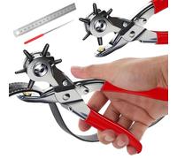 Set Pinza Fustellatrice, Pinza Fustellatrice per Cinture, Fori Intercambiabili Foratrice di Pelle Cuoio, per Cuoio, Cintura, Sella, Scarpe, Carta