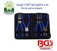 PINZE PER ANELLI ELASTICI SEEGER INTERNI ESTERNI SET 4pz 225mm Ø 2,4mm BGS650