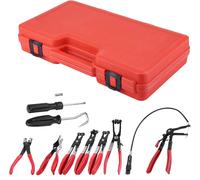Set Pinze Per Fascette Morsetti Auto Kit Serramanicotti Serratubi Auto 9 Pezzi