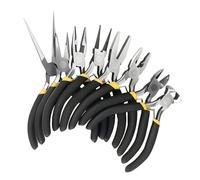Set pinze per gioielli Strumento a testa mista da, 8 piece set | Assortimento per piegare fili, afferrare, modellare, tagliare corpi metallici, manici rivestiti, perline, lavori