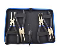 Set pinze pinze circolari esterne interne finitura Ni-Fe 7" 175 mm set 4...