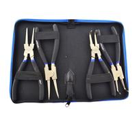 Set pinze pinze circolari esterne interne finitura Ni-Fe 7" 175 mm set 4 pezz...