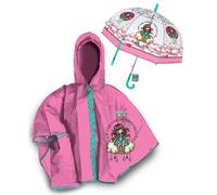 SET PIOGGIA MANTELLINA + OMBRELLO GORJUSS 6/7 ANNI BAMBINA - GR5743MC+GR742MC