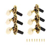 Set Piroli con Bloccaggio per Chitarra, Accordatori Classici con Bloccaggio delle Corde, Eleganti Pulsanti Rettangolari Bianchi, Sostituzione delle Teste della Macchina