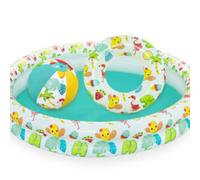 Set piscina barriera corallina a 2 anelli cm. 122x20. include: pallone cm. 41 e salvagente cm. 51