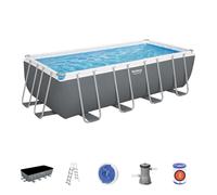 Set piscina fuori terra rettangolare Power Steel da 488x244x122h cm 56670 - Bestway