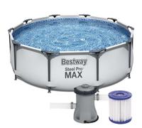 Piscina Bestway Con Telaio Tonda Cm 305x76h Con Pompa Fuoriterra