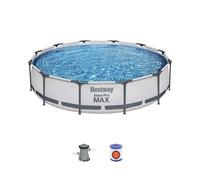 Set piscina fuoriterra rotonda Steel Pro MAX Bestway da 366x76 cm con pompa