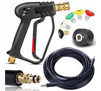 Set Pistola Alta Pressione Tubo 10m - 5 Ugelli Click | M22 160Bar