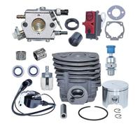 Set pistone cilindro da 46 mm per carburatore serie 55 50 51 e kit di ricambio per bobina di accensione compatibile con OEM 503281504 e adatto per modelli di motori serie XP