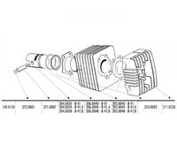 Set Pistone Polini 41,4mm, Perno 12mm per Piaggio