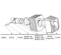 Set Pistone Polini 46mm, Perno 12mm per Piaggio, Vespa Ciao