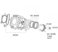Set Pistoni Polini 107cc 52mm (D) per Minicross, Minimotard 110 XP4T 2V