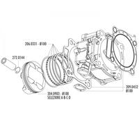 Set Pistoni Polini 490cc 100mm (A) per Honda CRF 450 02-05
