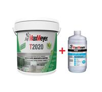 SET PITTURA MURALE TRASPIRANTE MAX MEYER "T2020" BIANCO 14 LT E FISSATIVO ISO...