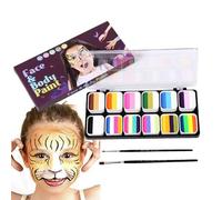 Set pittura per il viso - Pittura per il viso Spectrum Color, kit di pittura artistica lavabile | Set multifunzionale di pittura per viso e corpo 12 colori ad alto pigmento, professionale