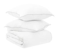 Set Piumone e Cuscino da Letto 3 pz 260 x 220 cm Inverno Bianco
