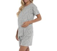 Set PJS Stampato Per Gravidanza In Pigiama Corto Maternità A2Z