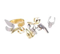 Set plettro per pollice, plettri per dito per chitarra Design aperto in metallo 8 pezzi Pratico regolabile per bassista per banjo per ukulele per strumento musicale