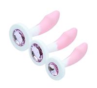 Set Plug Anale-Dilatatore Donna, 3 Pezzi Anal Butt Plug, Plug Per Adulti Sextoy, Anal Plug Coppie, Dilatatore Ano Buttplug, per uomo donna principianti giocattoli del sesso, S+M+L Set Sex Toy