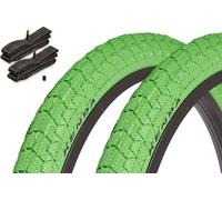 Set pneumatici BMX KENDA + camere KUJO 20 pollici 1,95 verde