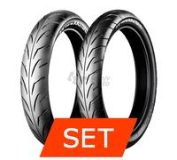 Set pneumatici Bridgestone Battlax BT39 per Aprilia Tuono 125 100/80-17