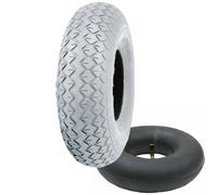 Set pneumatici e tubi per scooter 2,80/2,50-4 grigio mobilità blocco...