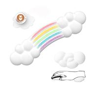 Set Poggiapolsi per Tastiera e Mouse, Keyboard Wrist Rest Support e Cuscinetto di Supporto Mouse in Memory Foam con Sottobicchiere, Ergonomico per Laptop, Ufficio, Casa, Gioco, Digitare - Arcobaleno